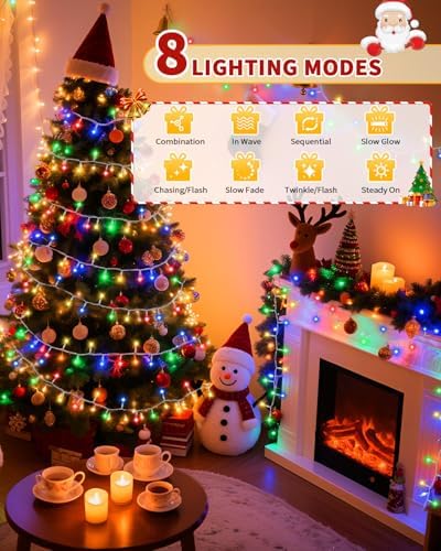 Christmas String Lights,403FT 1200 LED Multicolor Fairy Light Bedroom Decor, alternate view 3