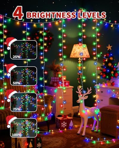 Christmas String Lights,403FT 1200 LED Multicolor Fairy Light Bedroom Decor, alternate view 4