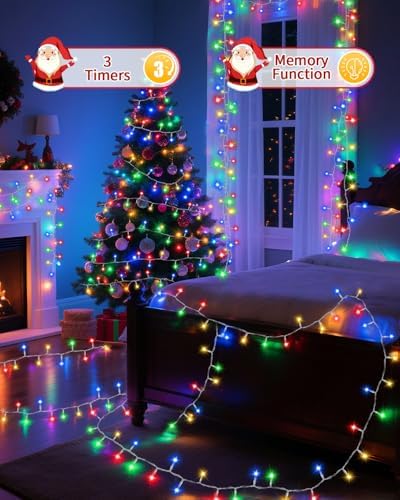 Christmas String Lights,403FT 1200 LED Multicolor Fairy Light Bedroom Decor, alternate view 5