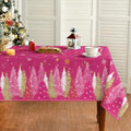 Christmas Tablecloth 52 x 70 Inch Rectangular Christmas Trees in 52 x 70 Inch
