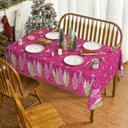 Christmas Tablecloth 60 x 104 Inch Rectangular Christmas Trees in 60 x 104 Inch, alternate view 2