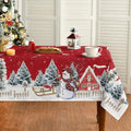 Christmas Tablecloth 60 x 120 Inch Rectangular Winter Snowman in 60 x 120 Inch