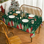 Christmas Tablecloth 60 x 140 Inch Rectangular Green in 60 x 140 Inch, alternate view 2
