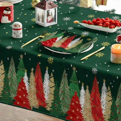 Christmas Tablecloth 60 x 140 Inch Rectangular Green in 60 x 140 Inch, alternate view 4