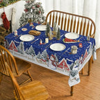 Christmas Tablecloth 60 x 140 Inch Rectangular Winter Snowman in 60 x 140 Inch, alternate view 2