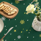Christmas Tablecloth 90 x 90 Inch Round Christmas Trees Green in 90 x 90 Inch, alternate view 4
