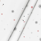 Christmas Tablecloth 90 x 90 Inch Round Red Snowman Pine Snow in 90 x 90 Inch, alternate view 5