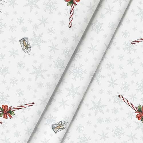 Christmas Tablecloth 90 x 90 Inch Round Winter Snowman House in 90 x 90 Inch, alternate view 5