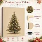 Christmas Tree Canvas Wall Art, Christmas Tree with Star Canvas Prints, alternate view 5