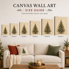 Christmas Tree Canvas Wall Art, Christmas Tree with Star Canvas Prints, alternate view 6