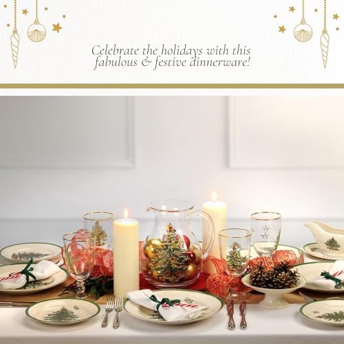 Christmas Tree Cranberry Dish with Slotted Spoon, Set of 2 in 2.2" H x 8" L x 4.25" W in Multicolor, alternate view 5