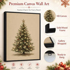 Christmas Tree Framed Wall Art, Christmas Tree with Star Canvas Pictures, alternate view 5