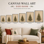 Christmas Tree Framed Wall Art, Christmas Tree with Star Canvas Pictures, alternate view 6