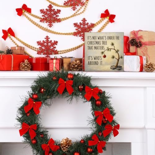 Christmas Tree Home Decor, Inspirational Quotes Christmas Wooden Sign, alternate view 6