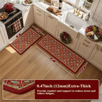 Christmas Tree Kitchen Mats Cushioned Anti Fatigue Kitchen Rugs Set, alternate view 2