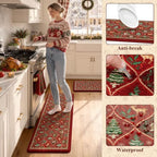 Christmas Tree Kitchen Mats Cushioned Anti Fatigue Kitchen Rugs Set, alternate view 5