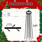 Christmas Tree Lights, 448 LED Christmas Waterfall Tree Topper Lights with 8 Lighting Modes & Remote, 8.2FT X 16, alternate