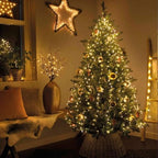 Christmas Tree Lights, 448 LED Waterfall Tree Topper Lights with Remote & 8 Lighting Modes, 8.2FT X 16 Lines, alternate view