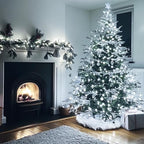 Christmas Tree Lights, 448 LED Waterfall Tree Topper Lights with Remote & 8 Lighting Modes, 8.2FT X 16 Lines, alternate view