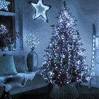 Christmas Tree Lights, 448 LED Waterfall Tree Topper Lights with Remote & 8 Lighting Modes, 8.2FT X 16 Lines, alternate view