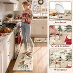 Christmas Winter Snow Cabin Kitchen Mats Cushioned Anti Fatigue, alternate view 6