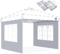 Church Sidewalls for 10x10 Pop Up Canopy, Gray(2Pcs Sidewalls Only)
