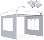 Church Sidewalls for 10x10 Pop Up Canopy, Gray(2Pcs Sidewalls Only)