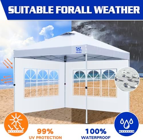 Church Sidewalls for 10x10 Pop Up Canopy, Gray(2Pcs Sidewalls Only), alternate view 7