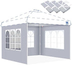 Church Sidewalls for 10x10 Pop Up Canopy, Gray(3Pcs Sidewalls Only)