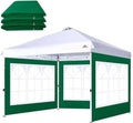 Church Window Sidewall for 10x10 Canopy Frame, 3 Pack Sunwalls Only,(Forest Green)