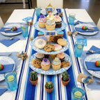 Cielito Lindo 3 Tier Dessert Stand 10", 9", 7", Blue in Blue, alternate view 5