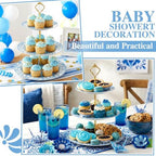 Cielito Lindo 3 Tier Dessert Stand 10", 9", 7", Blue in Blue, alternate view 6