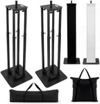 Cinnvoice 2 Set DJ Totem Light Stand Adjustable,3.3-5.8ft, Black in Black