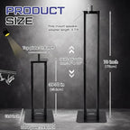 Cinnvoice 2 Set DJ Totem Light Stand Adjustable,3.3-5.8ft, Black in Black, alternate view 2