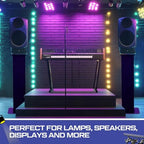 Cinnvoice 2 Set DJ Totem Light Stand Adjustable,3.3-5.8ft, Black in Black, alternate view 4
