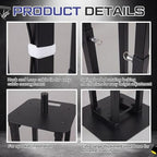 Cinnvoice 2 Set DJ Totem Light Stand Adjustable,3.3-5.8ft, Black in Black, alternate view 5