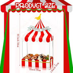 Circus Tent Cupcake Stand Red White Carnival Dessert Display, alternate view 2