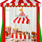 Circus Tent Cupcake Stand Red White Carnival Dessert Display, alternate view 4
