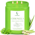 Citronella Large Scented Candle Outdoor Indoor, 3-Wick 22oz Long Lasting Scented Candle, Natural Soy Wax