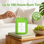 Citronella Large Scented Candle Outdoor Indoor, 3-Wick 22oz Long Lasting Scented Candle, Natural Soy Wax, alternate view 4