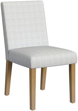 Classic Parsons Dining Chair - Cream Mini Grid Pattern (Single Pack) in Single Pack in Cream Mini Grid Pattern