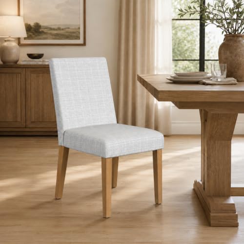 Classic Parsons Dining Chair - Cream Mini Grid Pattern (Single Pack) in Single Pack in Cream Mini Grid Pattern, alternate