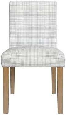 Classic Parsons Dining Chair - Cream Mini Grid Pattern (Single Pack) in Single Pack in Cream Mini Grid Pattern, alternate