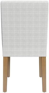 Classic Parsons Dining Chair - Cream Mini Grid Pattern (Single Pack) in Single Pack in Cream Mini Grid Pattern, alternate
