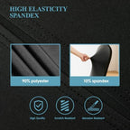 Classic Series 140GSM 10PCS Spandex Dining Chair Cover, Black in Black, alternate view 6