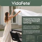 Classic Series 140GSM 2Pcs White 4ft Rectangle Spandex Tablecloth in White, alternate view 7