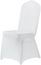 Classic Series 140GSM 30PCS Spandex Dining Chair Cover, White in White