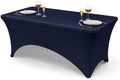 Classic Series 140GSM Rectangle Spandex Tablecloth,1Pcs,4ft, Navy in Navy Blue