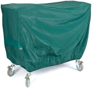 Classic Serving Cart Cover, Vinyl, 50W x 30D x 34H, Green in Green
