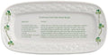 Classic Shamrock 10.6-Inch Serving Tray, Irish Soda Bread Recipe Platter, Handcrafted Parian China, White in